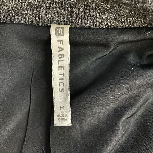 Fabletics Blazer Womens Medium Gray Jacket Contrast Sleeve Officecore Coat Work - Picture 15 of 16